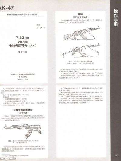 7.62mm 突击步枪 卡拉希尼可夫(AK) 操作手册 苏维埃社会共和国联邦国防部 军事出版社 莫斯科 1952